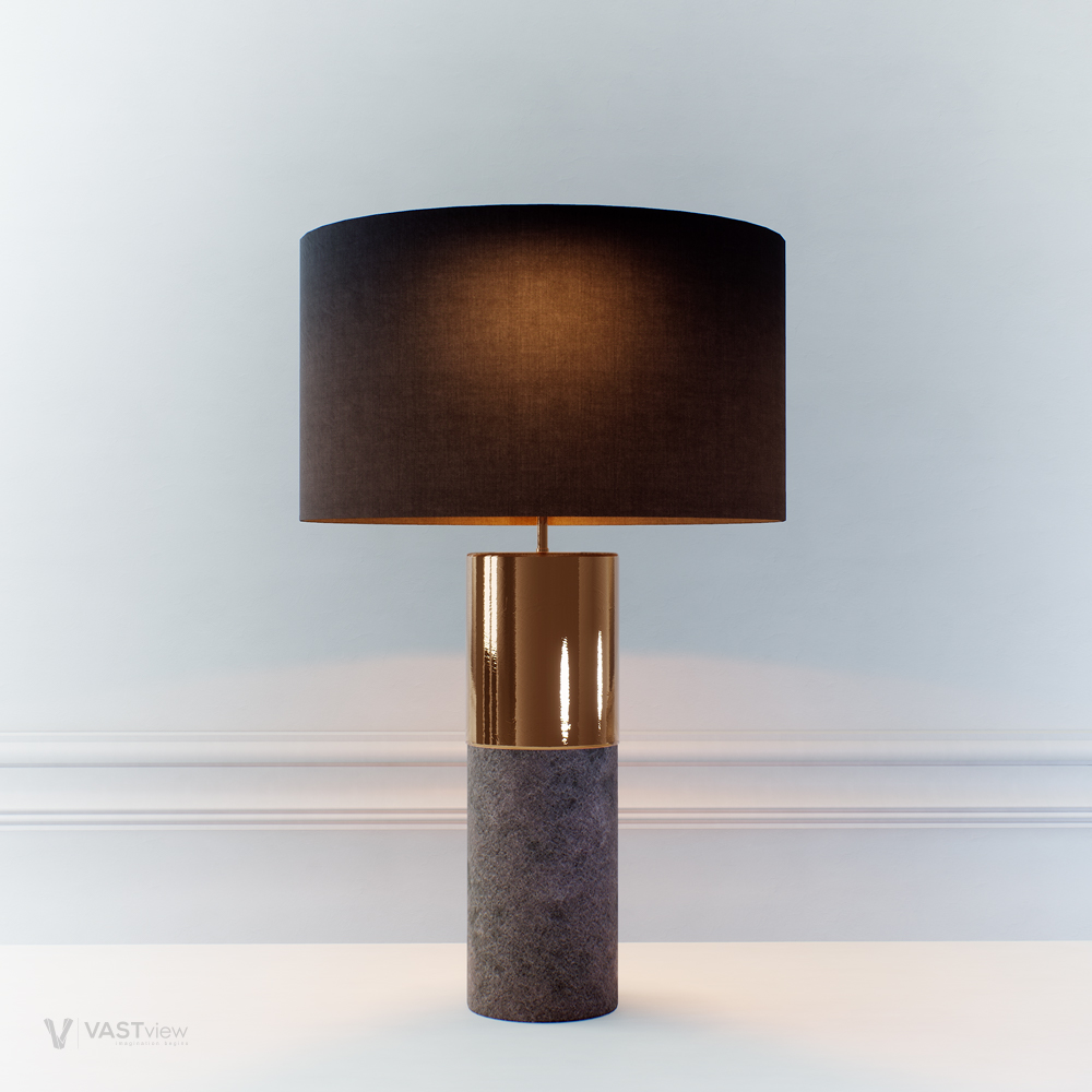 Concrete Brass Table Lamp Ue4asset, Brass Lamp Table